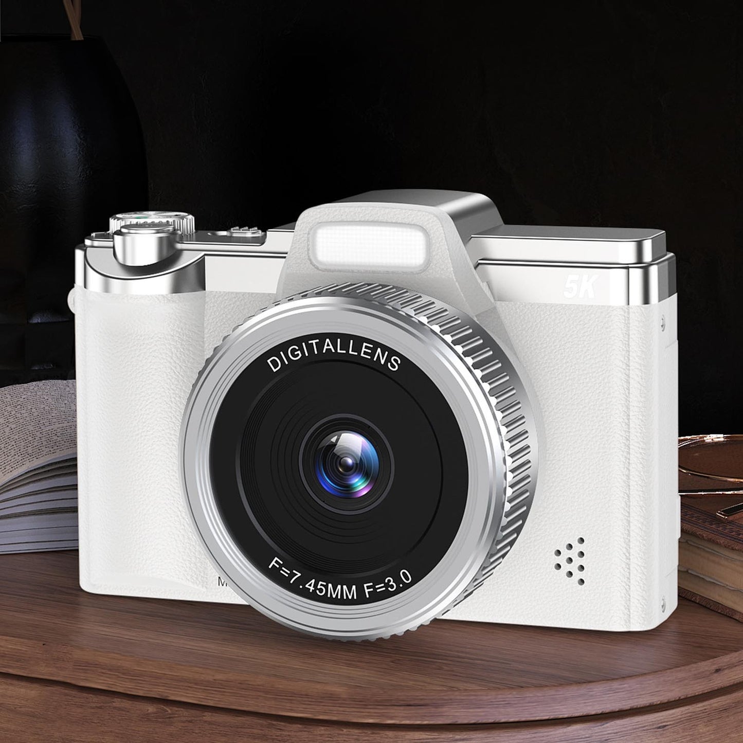 Digital Camera 64MP Pixels 5K HD 16x Zoom AF Autofocus Retro Compact Vlog Kit