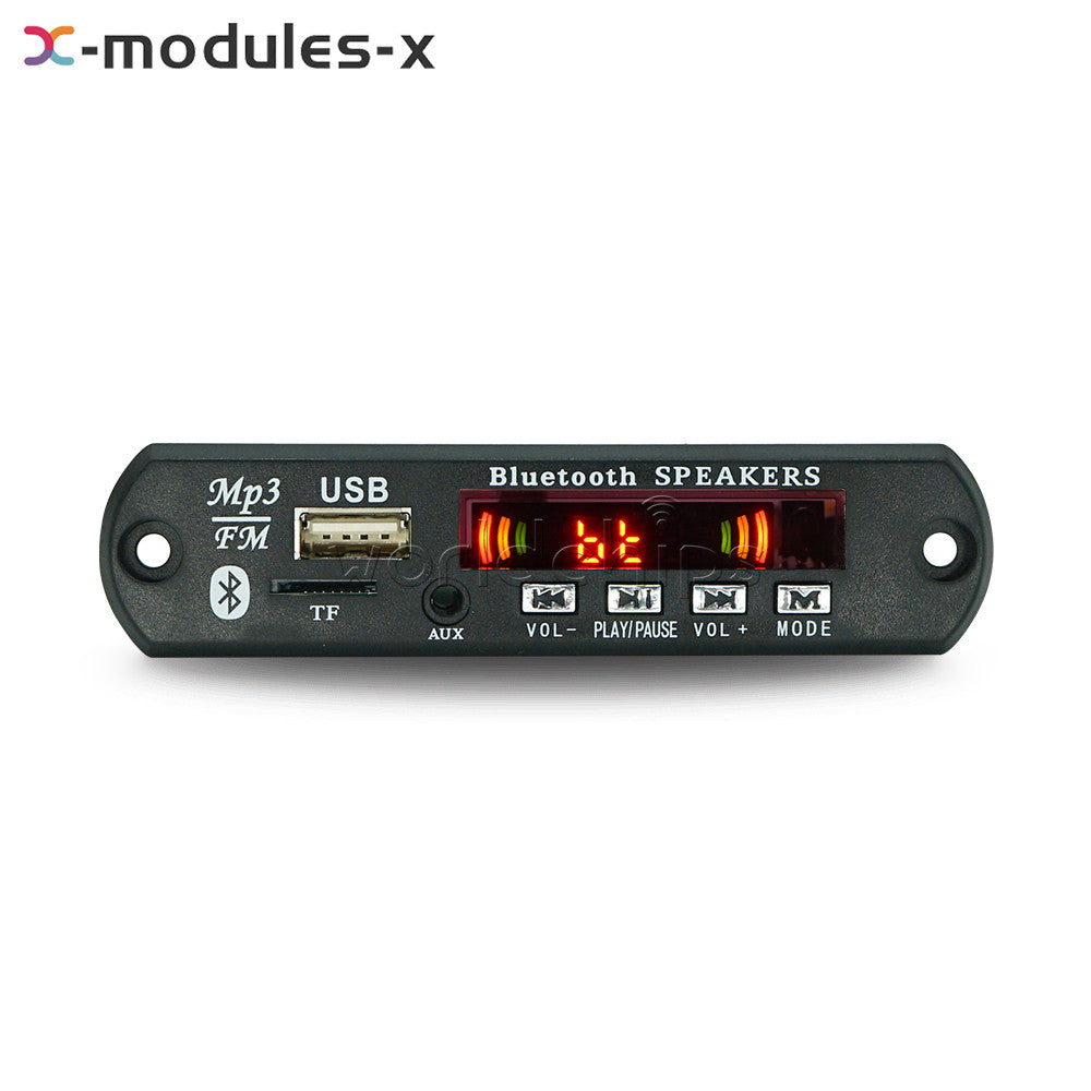 Wireless Bluetooth 12V MP3 WMA Decoder Board Audio Module USB Radio+Battery USA