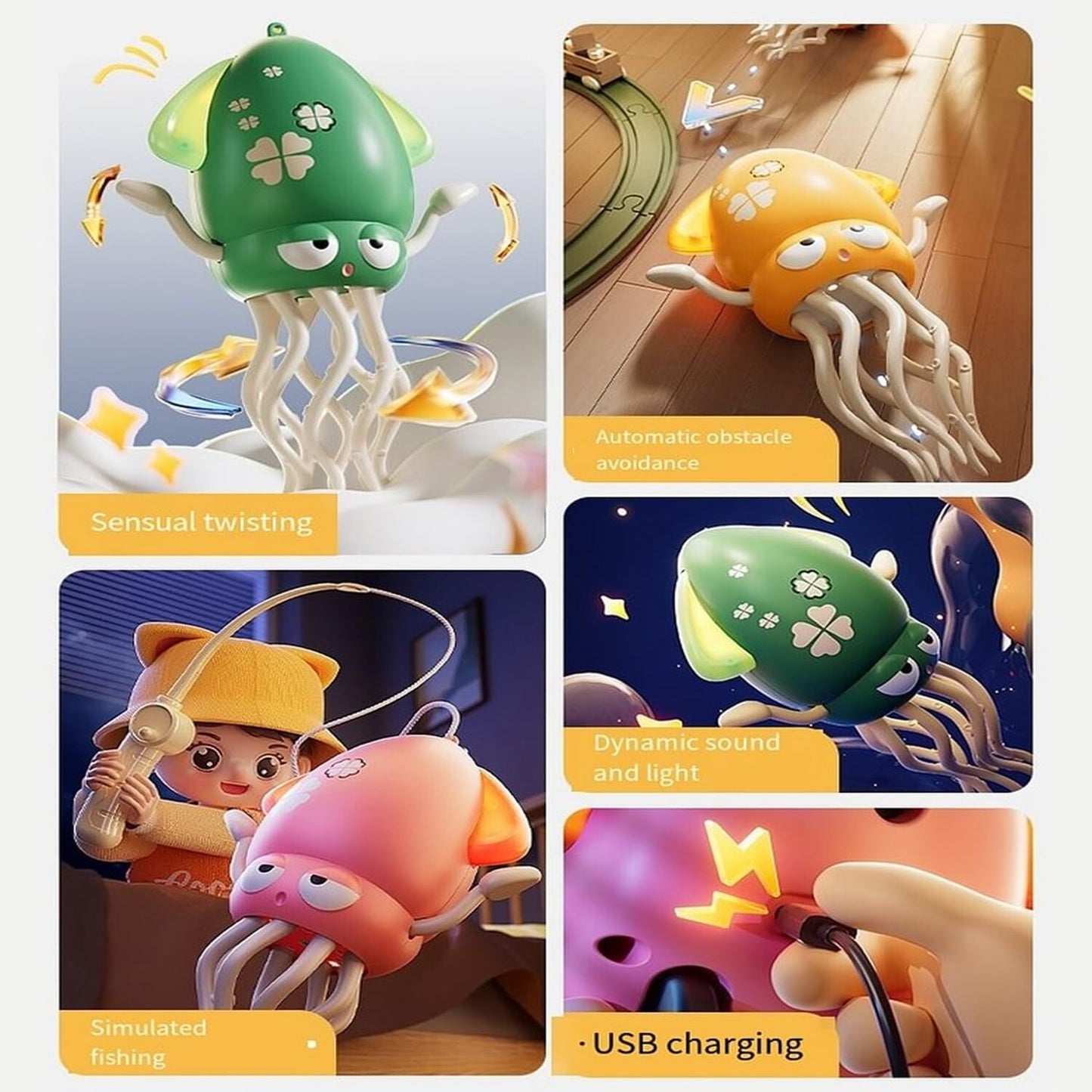 Enginekit Octopus - Electric Crawling Octopus, Magic Dancing Octopus Toy