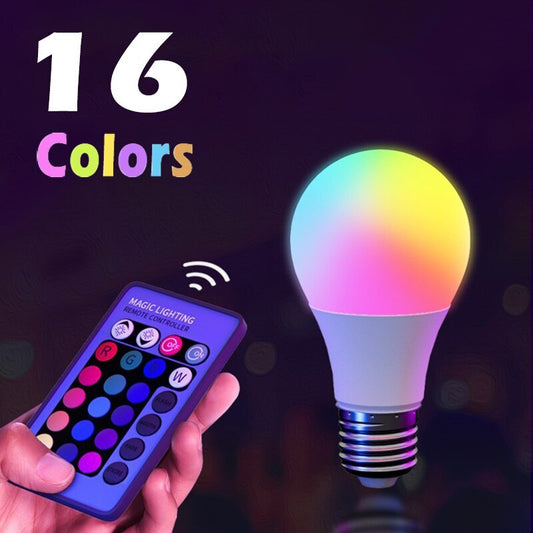 16 Color RGB Bulb LED - Multicolor Bulb - E27 Base - 220V Household Lighting