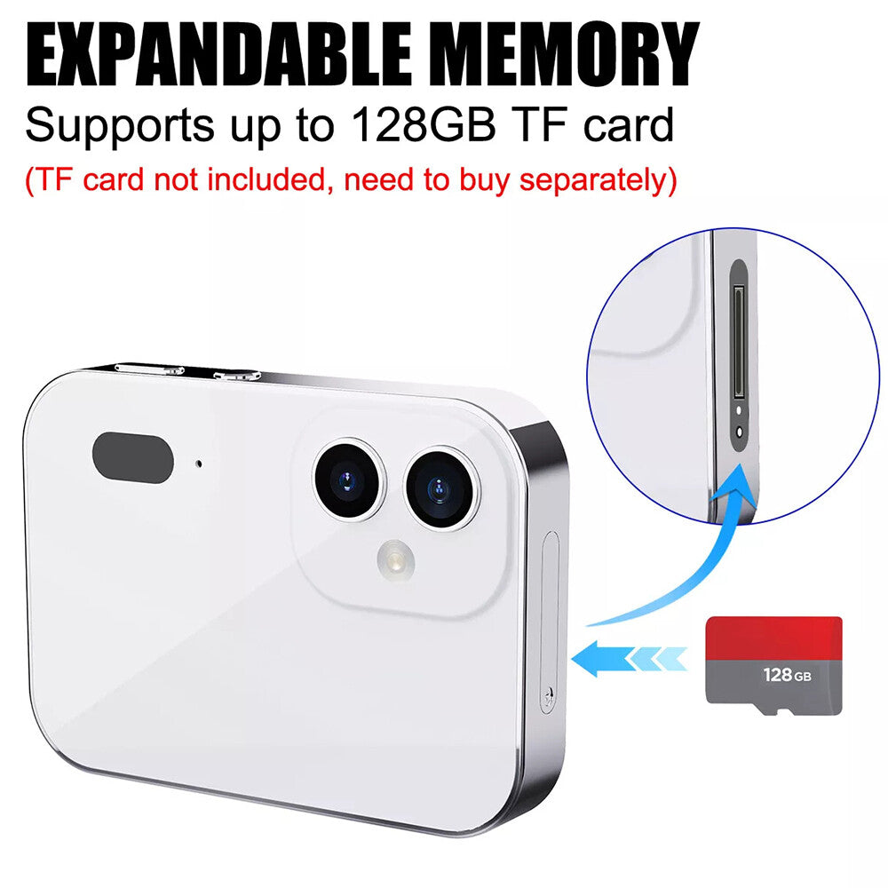 64MP 4K Digital Camera 16X 3 Lens Touch Screen Camera Music Player OTG 3600mAh