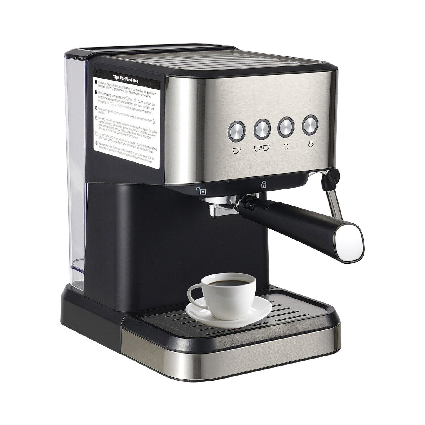 Spoon&Tamper Small Drip Coffee Machine,1.5L Semi-automatic Coffee Machine New~