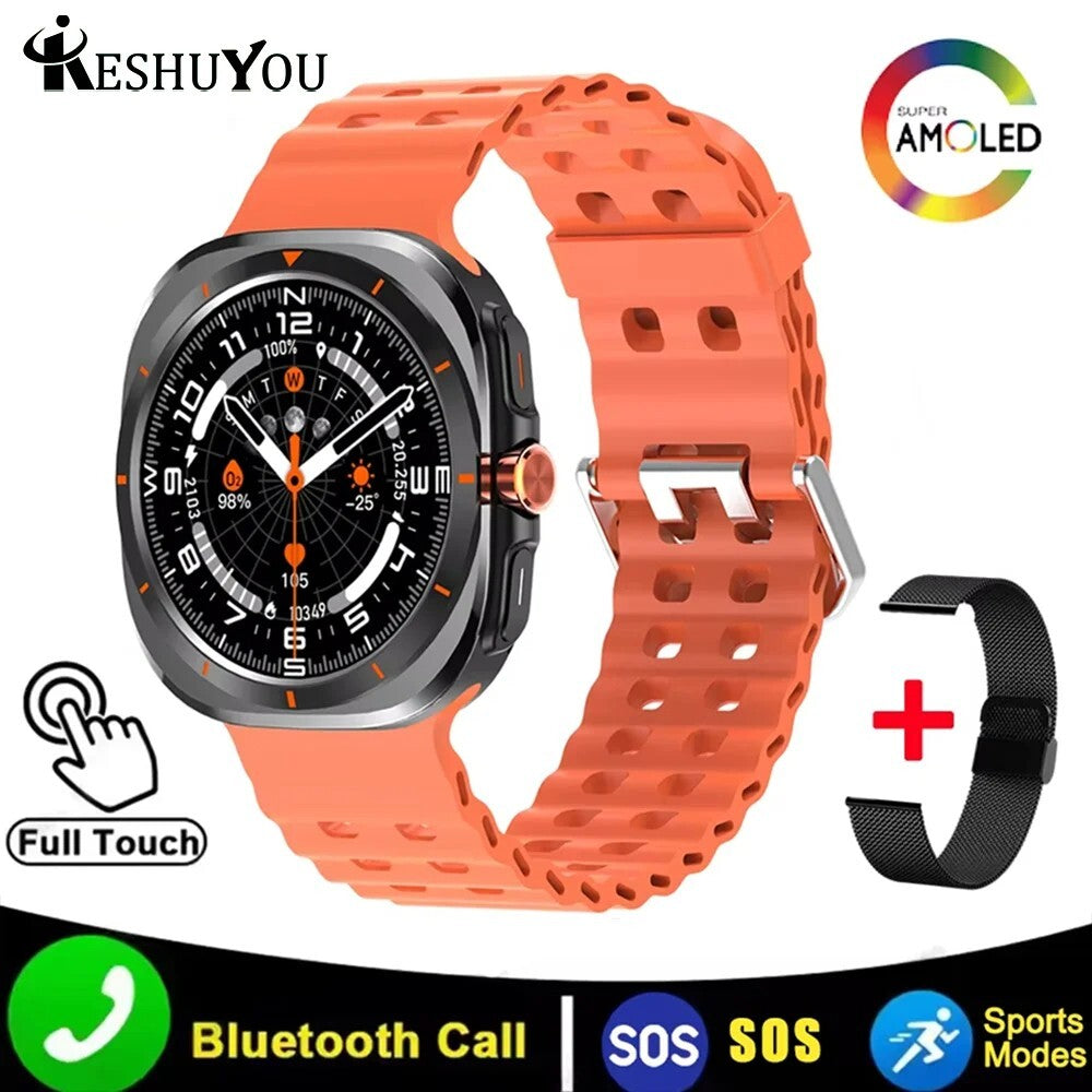 KESHUYOU 2025 New Bluetooth Talk Smart Watch 1.52 inch HD Games Health Android