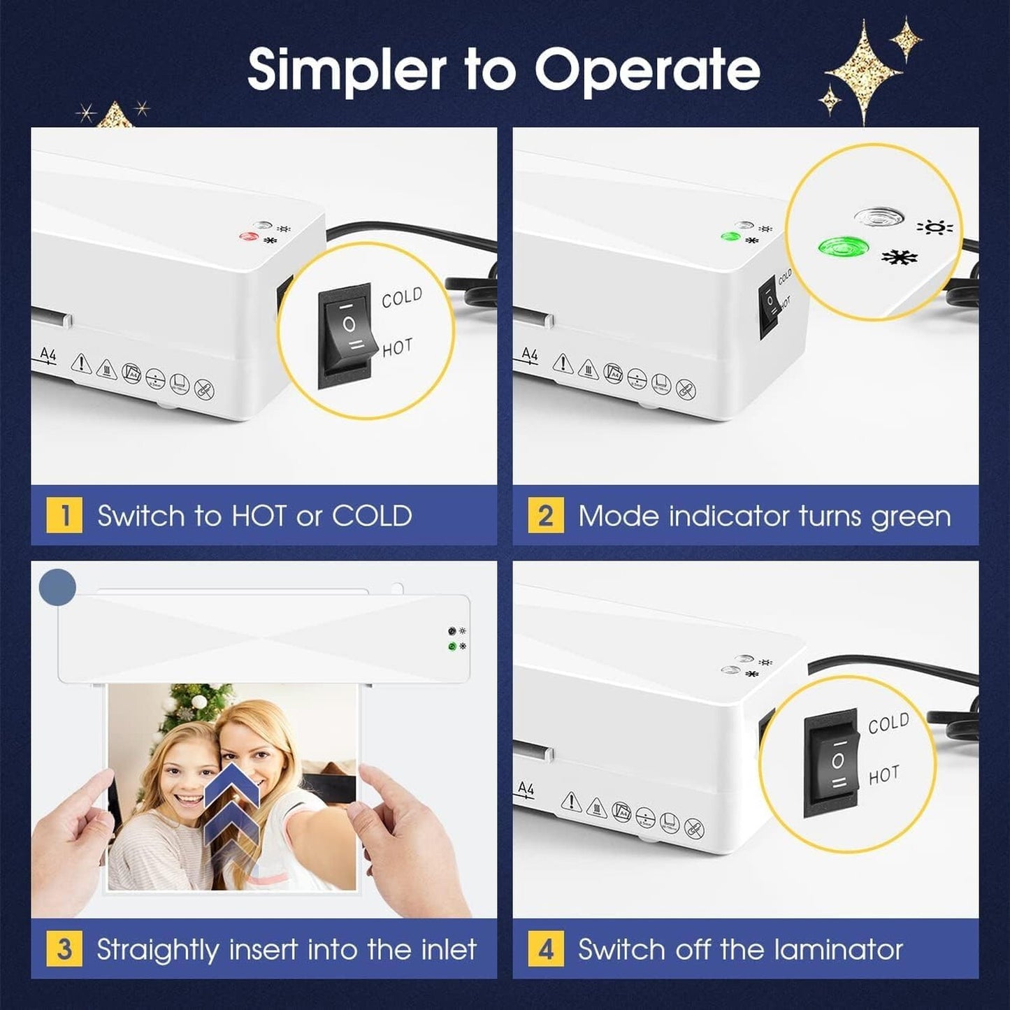 Crenova A4 Laminator Machine 9 Inch Thermal Laminator with Paper Cutter Corne...