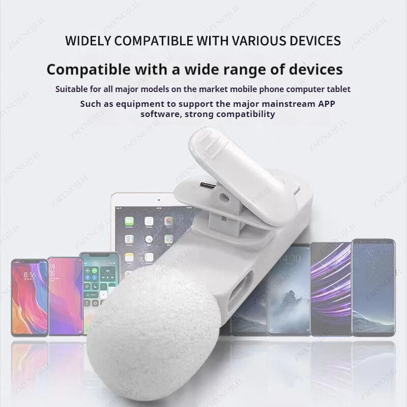 New Wireless Lavalier Microphone Portable Audio Video Recording Mini Microphone
