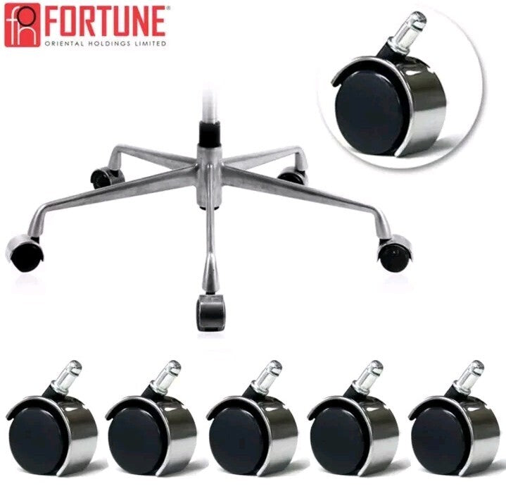 5Pcs Office Chair Caster Wheels Heavy Duty Replacement 2'' for Hard Floor
