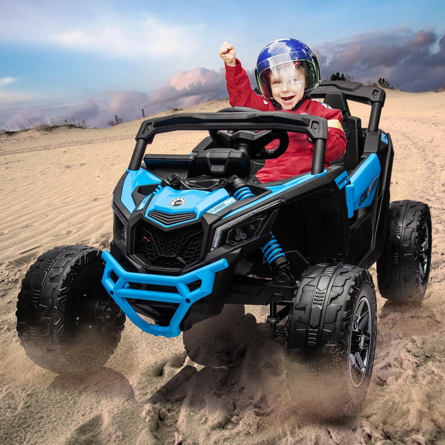 Can-Am Licensed 12V Ride on UTV Car for Kids Electric Fun Toys 4WD Off-Road Quad