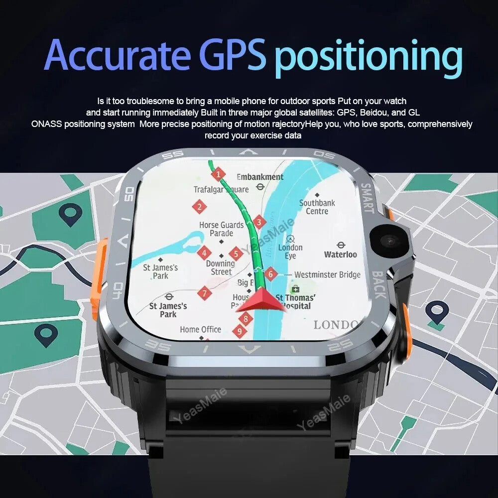 4G Android Smart Watch 2G 16G/64G ROM GPS SIM Card WiFi Dual Camera Smartwatch