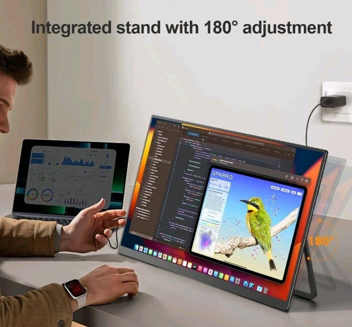 UPERFECT 23.8” Portable Monitor Laptop Display FreeSync 1920x1080 Gaming Screen