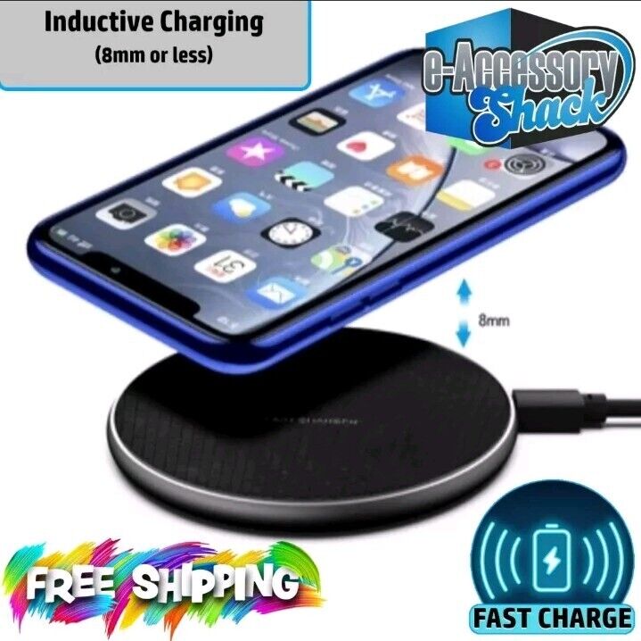 Wireless Fast Charger Charging Pad Dock for Samsung iPhone Android Cell Phone