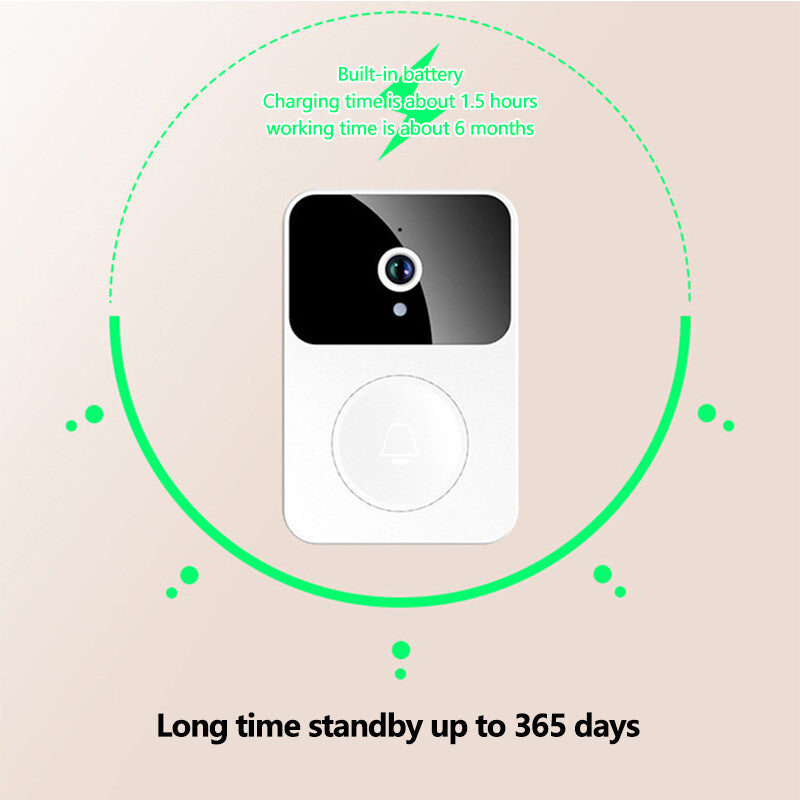 Smart Wireless WiFi Video Doorbell Intercom Video HD Camera Door Bell Security