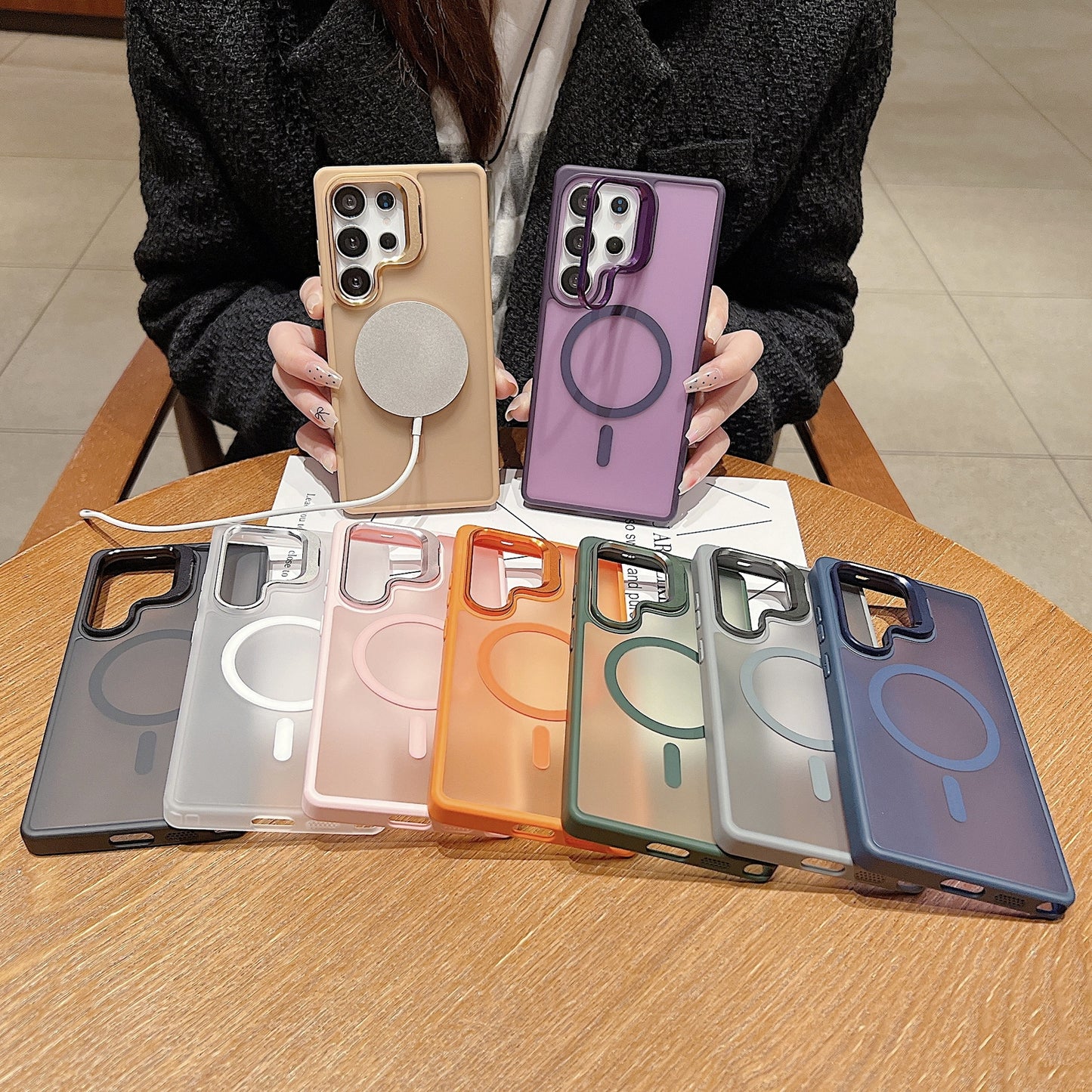 For Samsung S25 Ultra/S25/S24/S23 Mag Safe Magnetic Case Matte Translucent Cover