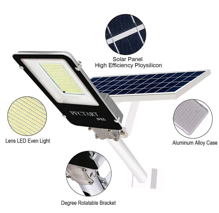 1000W Solar Street Lights LED Road Lamp with Remote - Ideal for Parking Lot Yard