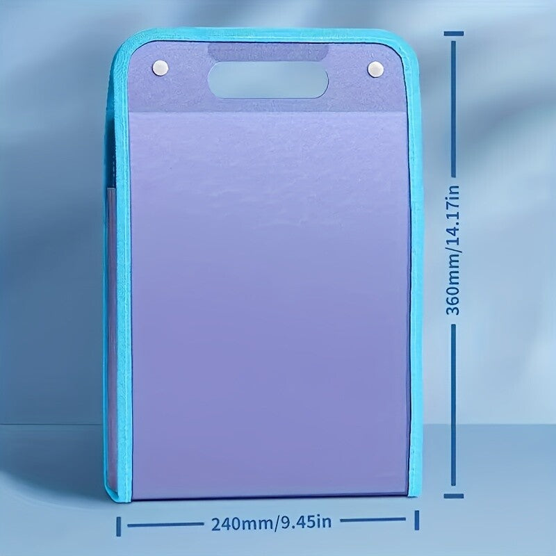 A4 Folder Vertical File Manager Handle Extended Waterproof Portable13 Pocket