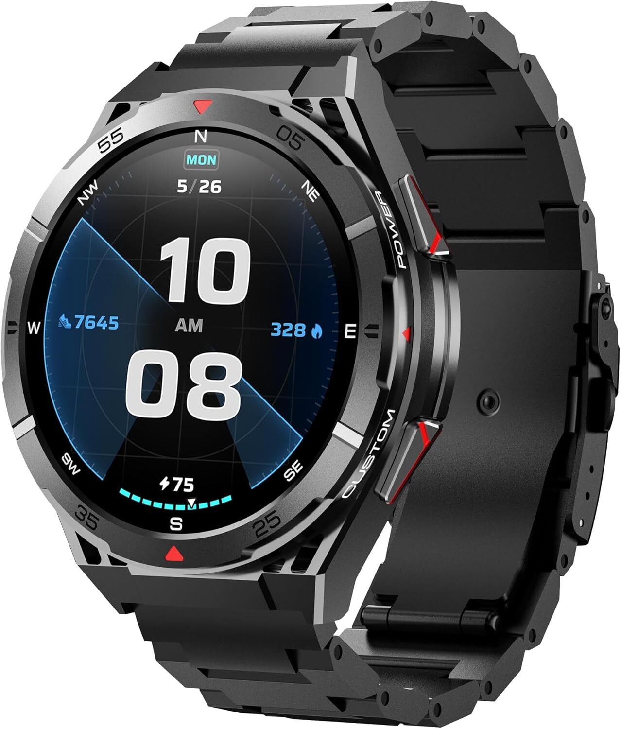 2025 Military Smart Watch (Call Receive/Dial) Rugged GPS Sport Fitness Tracker