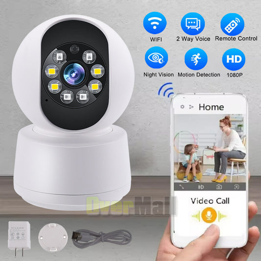 Camara De Seguridad Wifi HD Para Casa Interior Exterior Con Audio y Microfono
