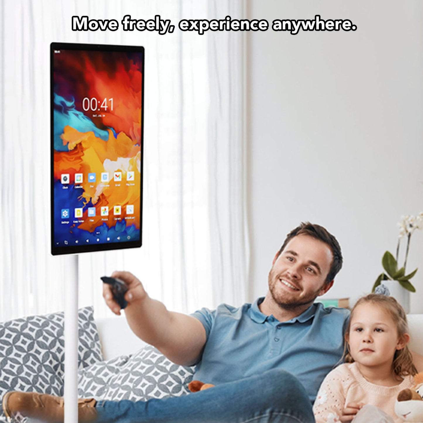 Portable TV 21.5 Inch 1080 Screen For 12 2.4G 5.8G BT4.2