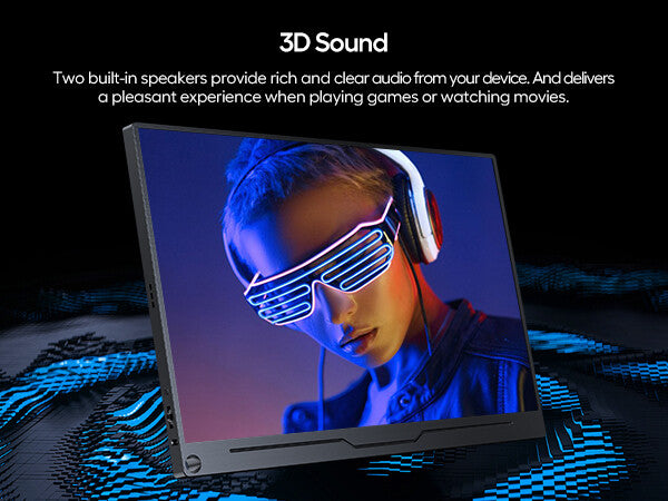 UPERFECT Portable Monitor 18.5 Inch 120HZ with Black Equalizer FPS/RTS,100% sRGB