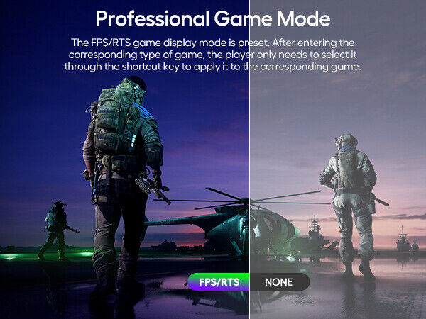 UPERFECT Portable Monitor 18.5 Inch 120HZ with Black Equalizer FPS/RTS,100% sRGB