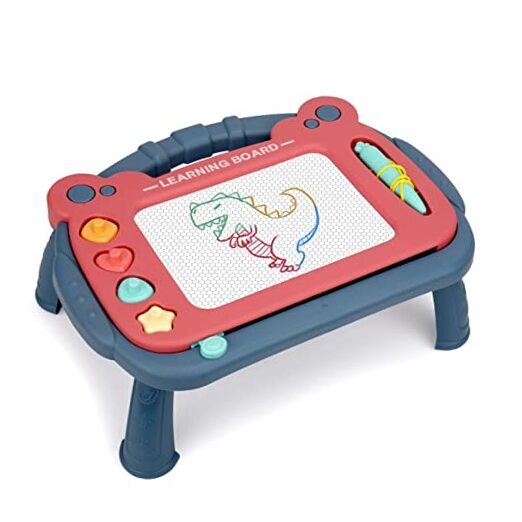 Magnetic Drawing Board for Toddlers 1-3, Color Erasable Doodle Writing Blue
