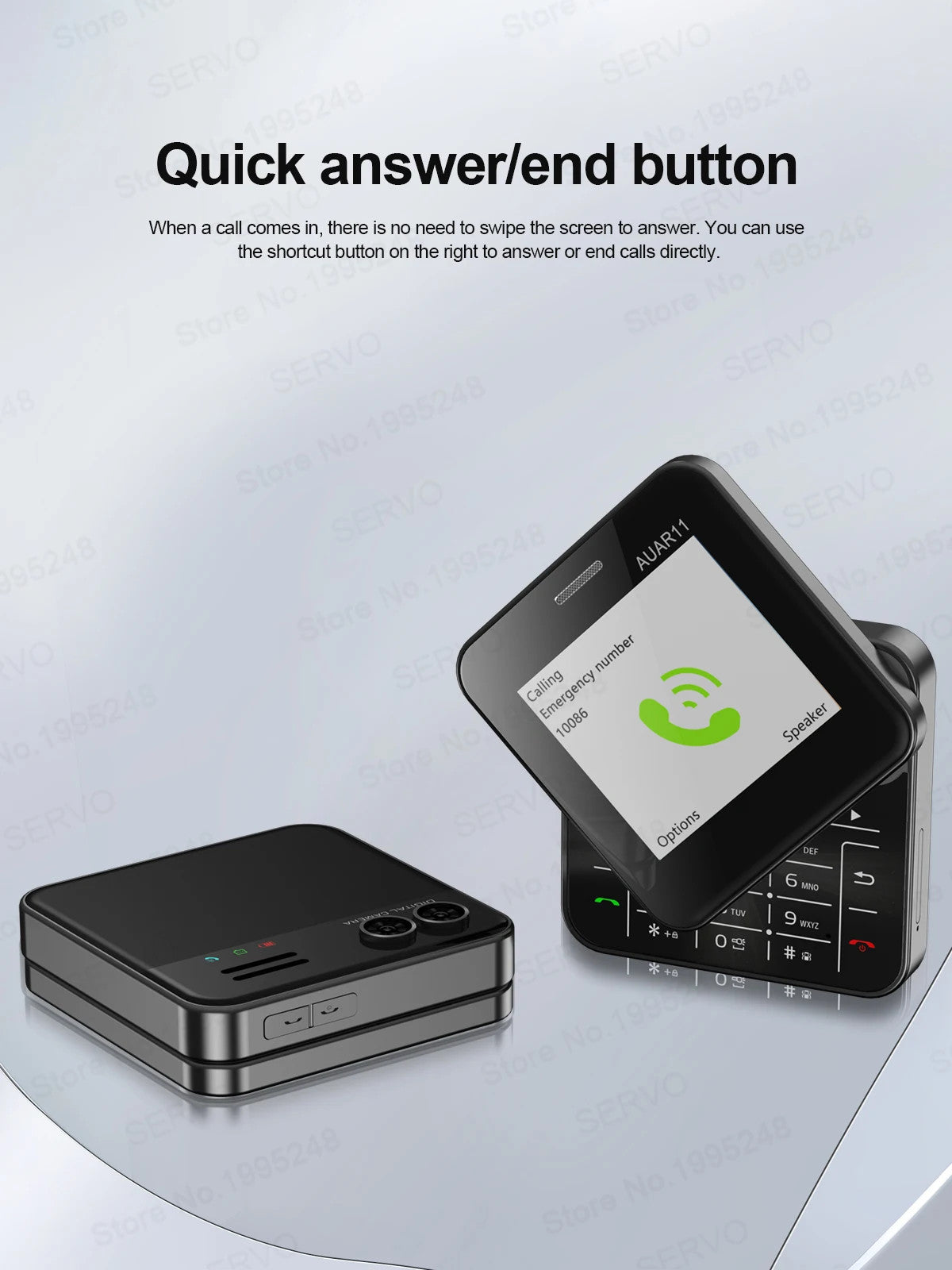 SERVO Rotating Sliding Mini Mobile Phones 2.4“ GSM Blacklist Speed Dail Dual SIM