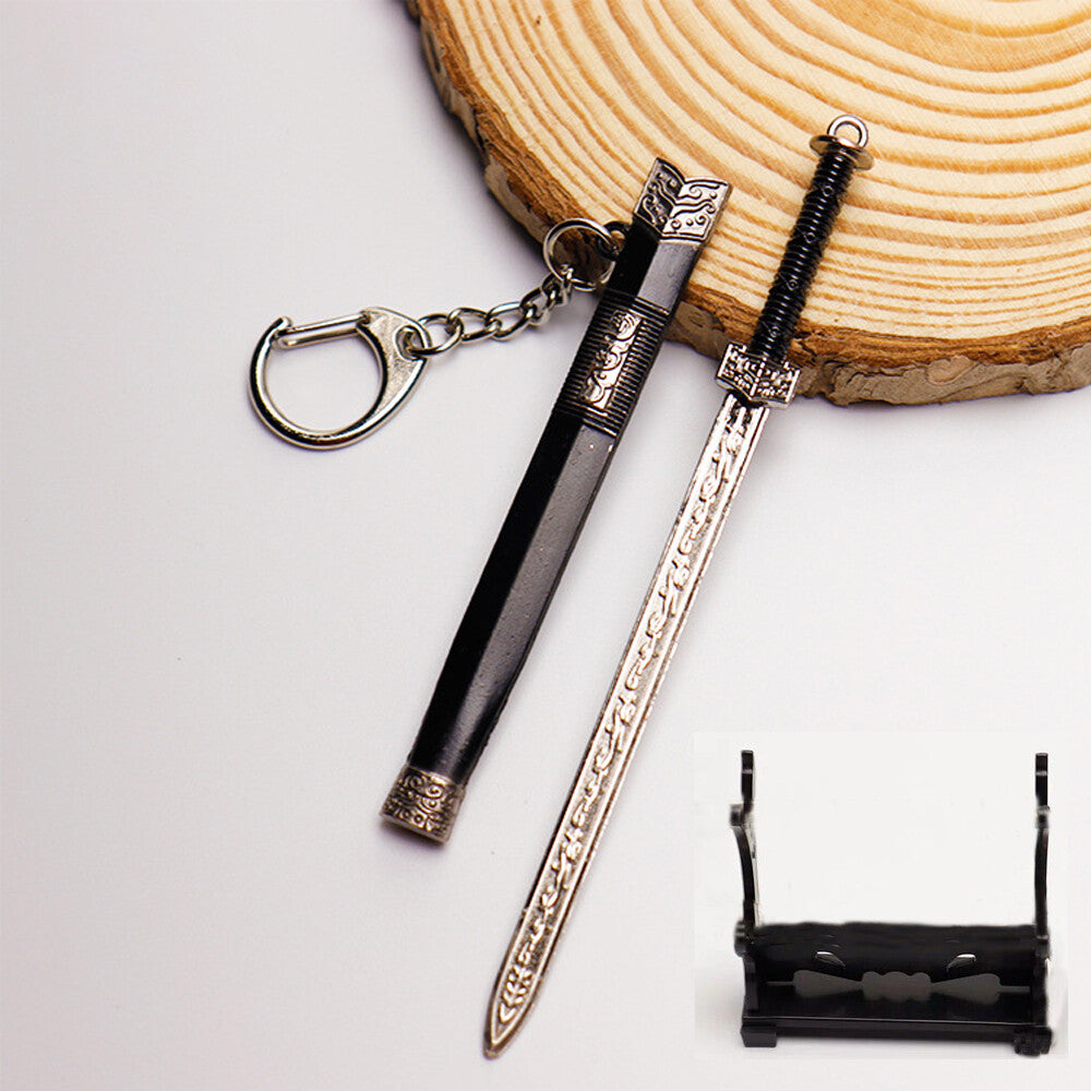 Ancient Chinese Mini Sword Keychain Sword Metal Weapon Toy Key Chain Cute Keycha