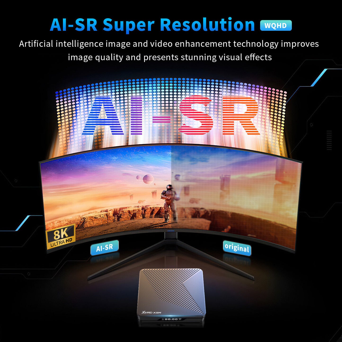 X88 Pro X5 TV Box Android 14 S905X5M 8K Wifi6 BT5.0 Voice Remote Media Player