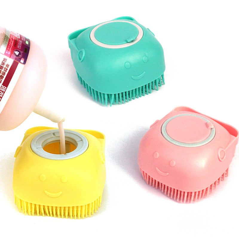 Silicone Dog Bath Massage Gloves Brush Pet Cat Bathroom Cleaning Tool Comb Brush