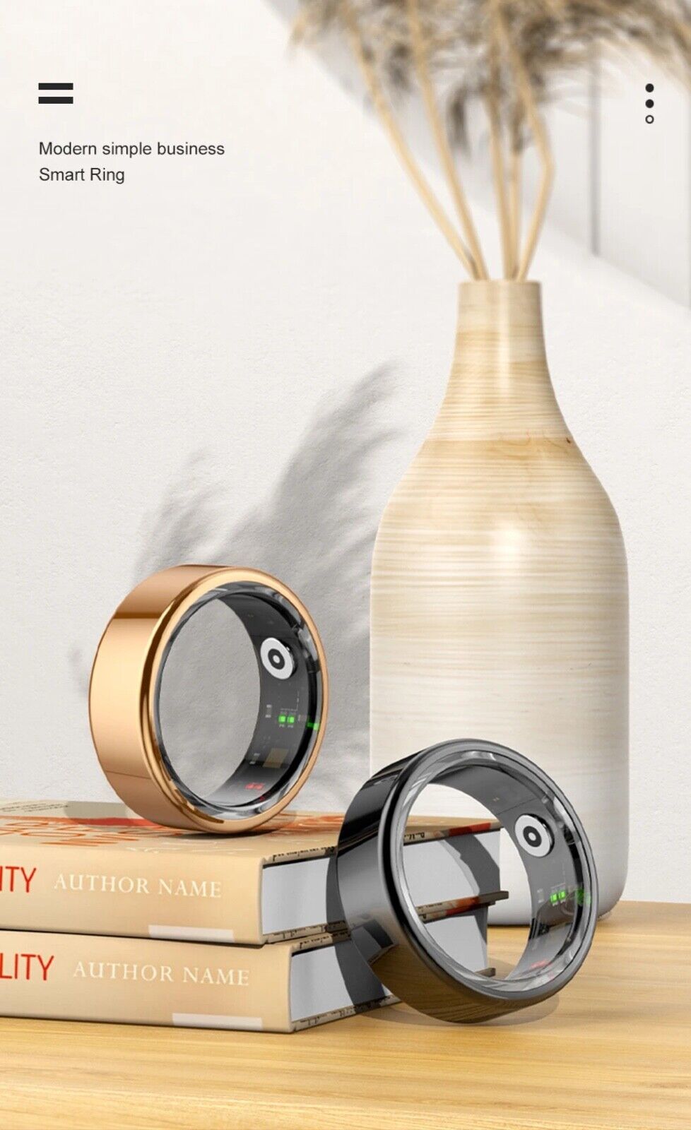R02 Smart Ring Military Grade Titanium Steel Shell Health Monitoring IP68 &
