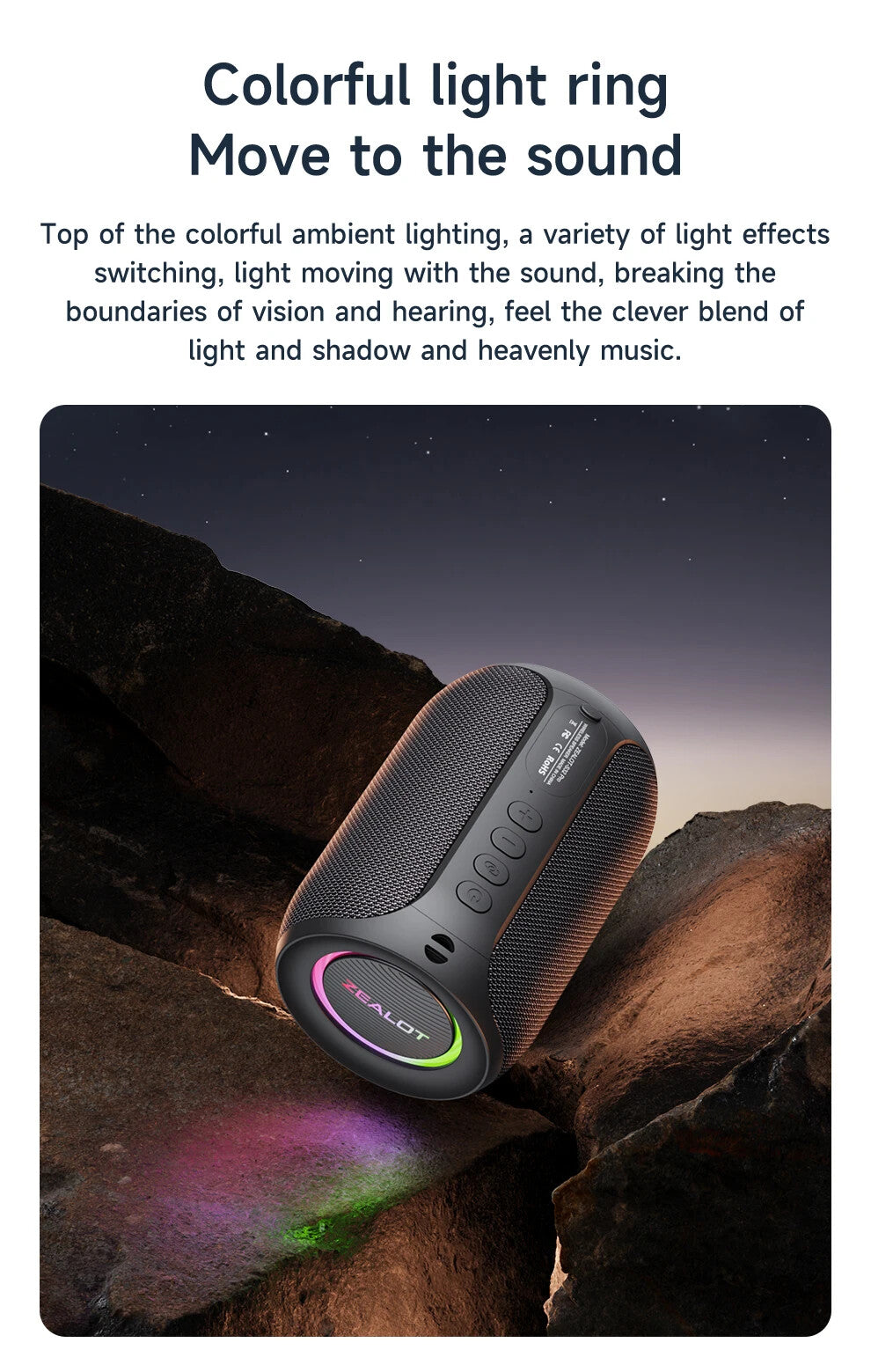 Powerful Bluetooth Speaker, Bass Wireless,LED Light, Outdoor Speakers, Subwoofer