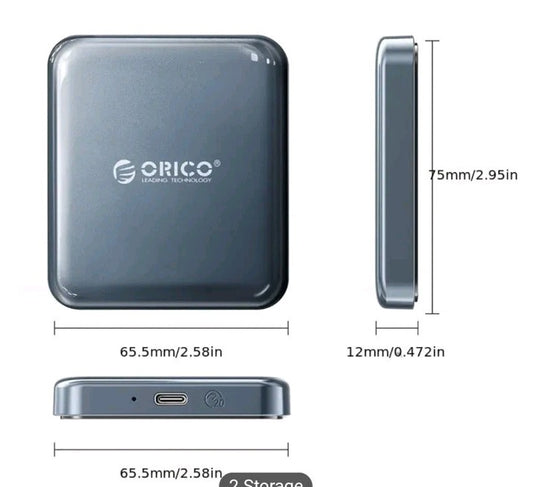 ORICO Magnetic External SSD 512GB 4K ProRes Portable Solid State Drive PSSD