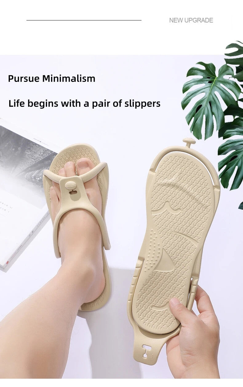Folding Slippers Trip Travel Portable Slides Light Homestay Bathing Beach Shoes