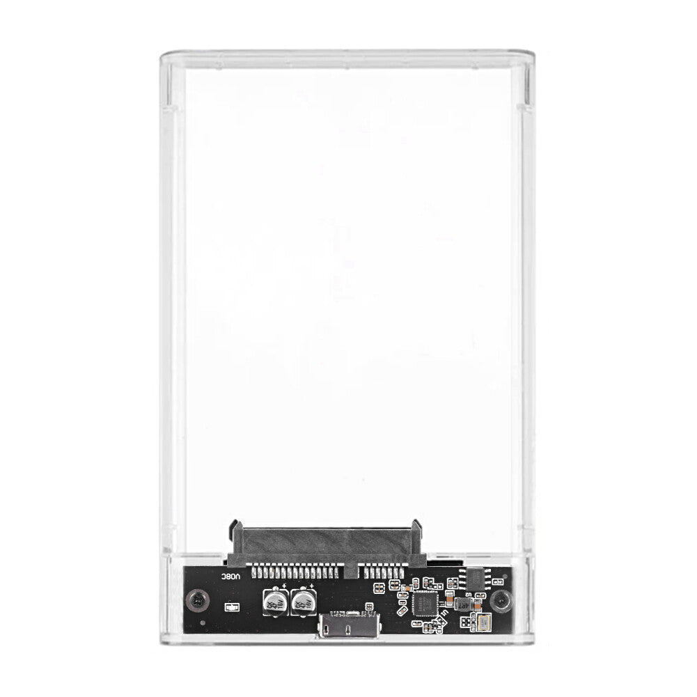 Drive Hard 3.0 Case 2.5" SSD External Clear HDD Enclosure Laptop SATA Tool-Free