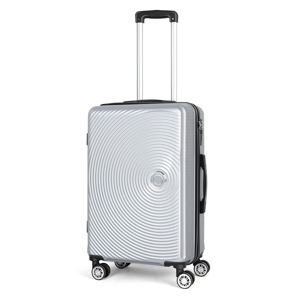20&24&28" Luggage Travel Set Bag ABS Trolley Hard Shell Suitcase w/Lock 3Pcs
