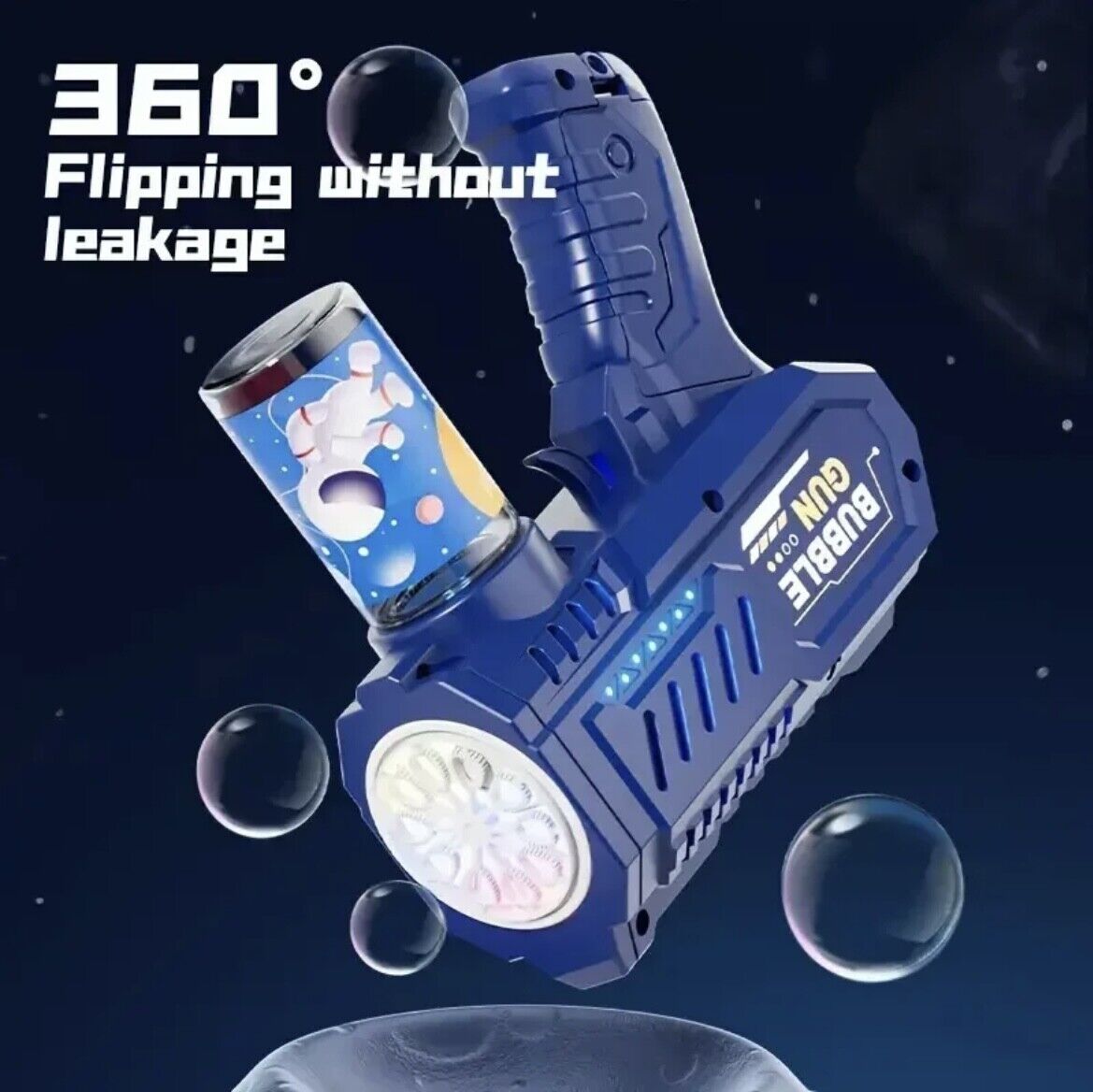 Kids Astronaut Electric Bubble Machine Bubble Gun Toy Auto Light Bubble Gun Toy