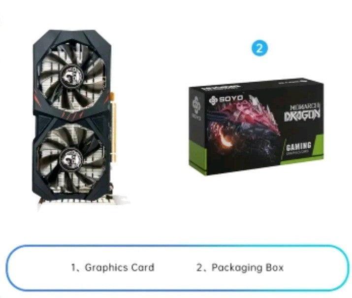 SOYO AMD RX 6600mG 8GB GDDR6 128Bit PCI-E 4.0×8 8Pin Radeon GPU, Display Port