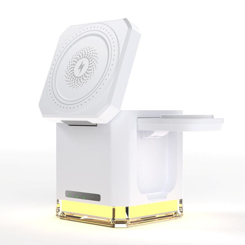 Desktop Cell Phone Holder Foldable Vertical Magnetic 15W Wireless Charger