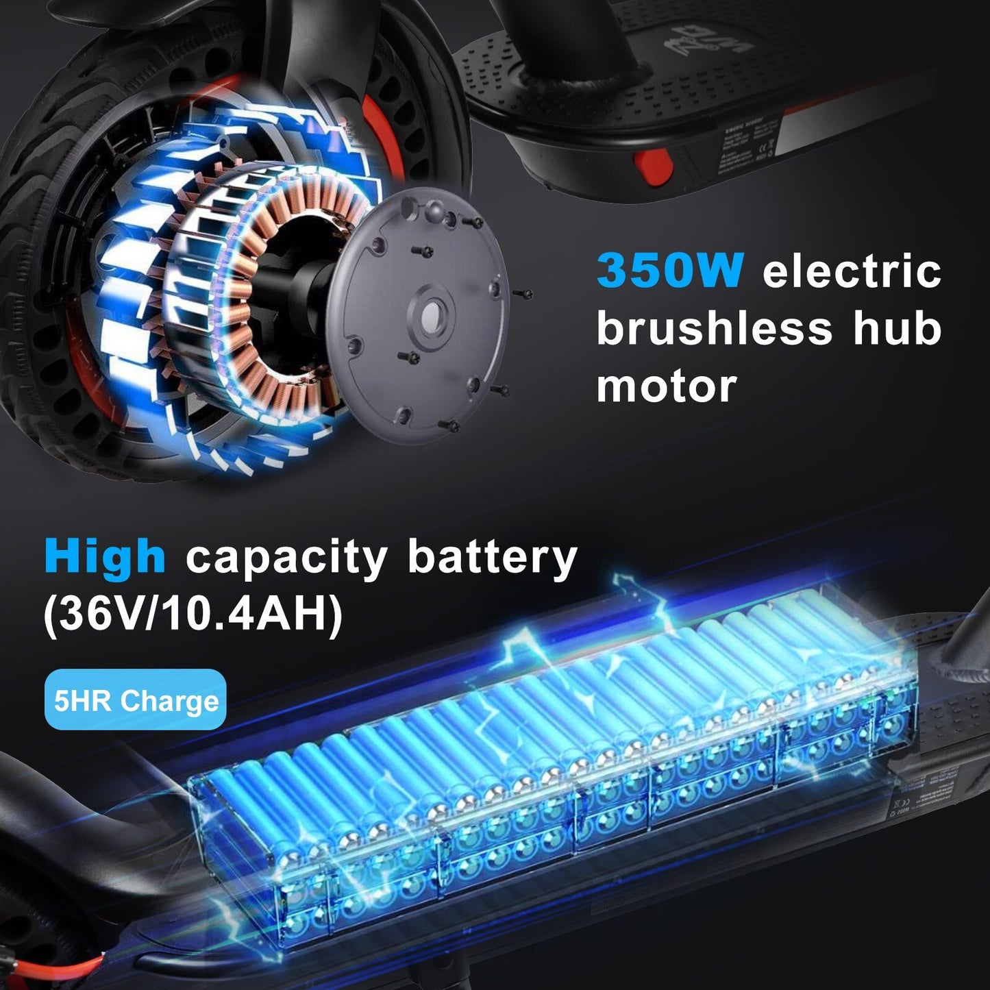 Electric Scooter 350W 20-30KM Long Range Folding E-Scooter Adult Urban Commuter