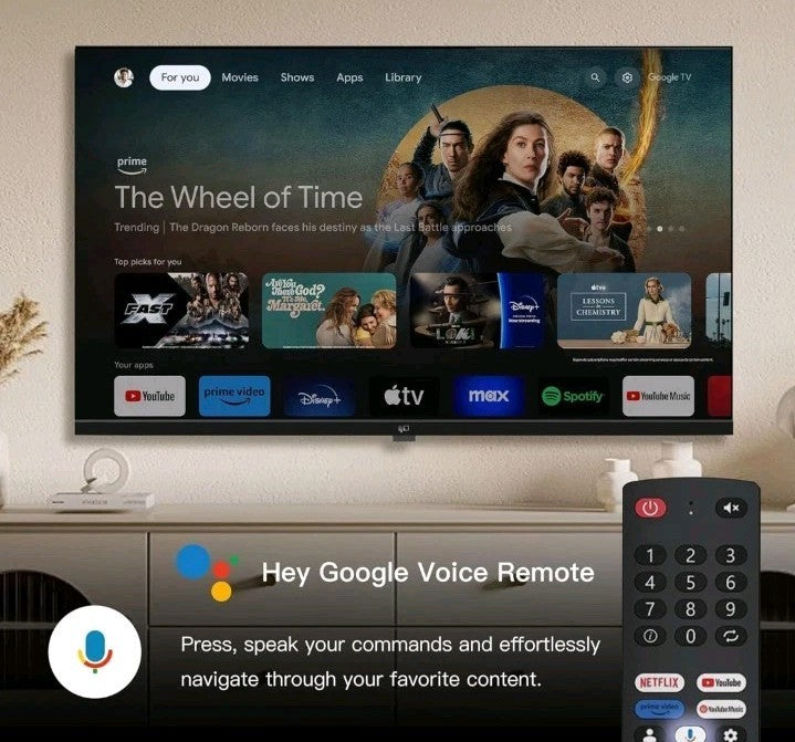 FPD 55-inch Smart TV Google TV 4K UHD with Google Play and Google Cast Built-in
