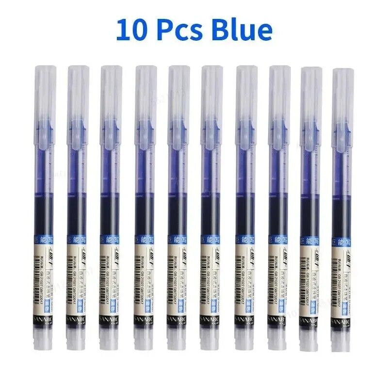 10Pcs Gel Pen Set with 0.5mm Precision Writing Tip - Smooth, Quick-Drying, Kawai