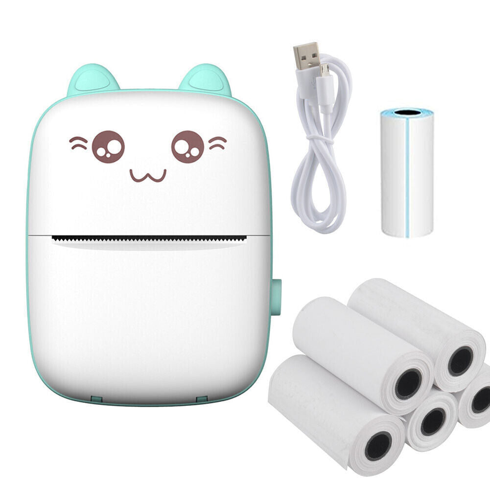 Mini Pocket Thermal Printer Bluetooth Cellphone Photos Sticker Inkless Printing