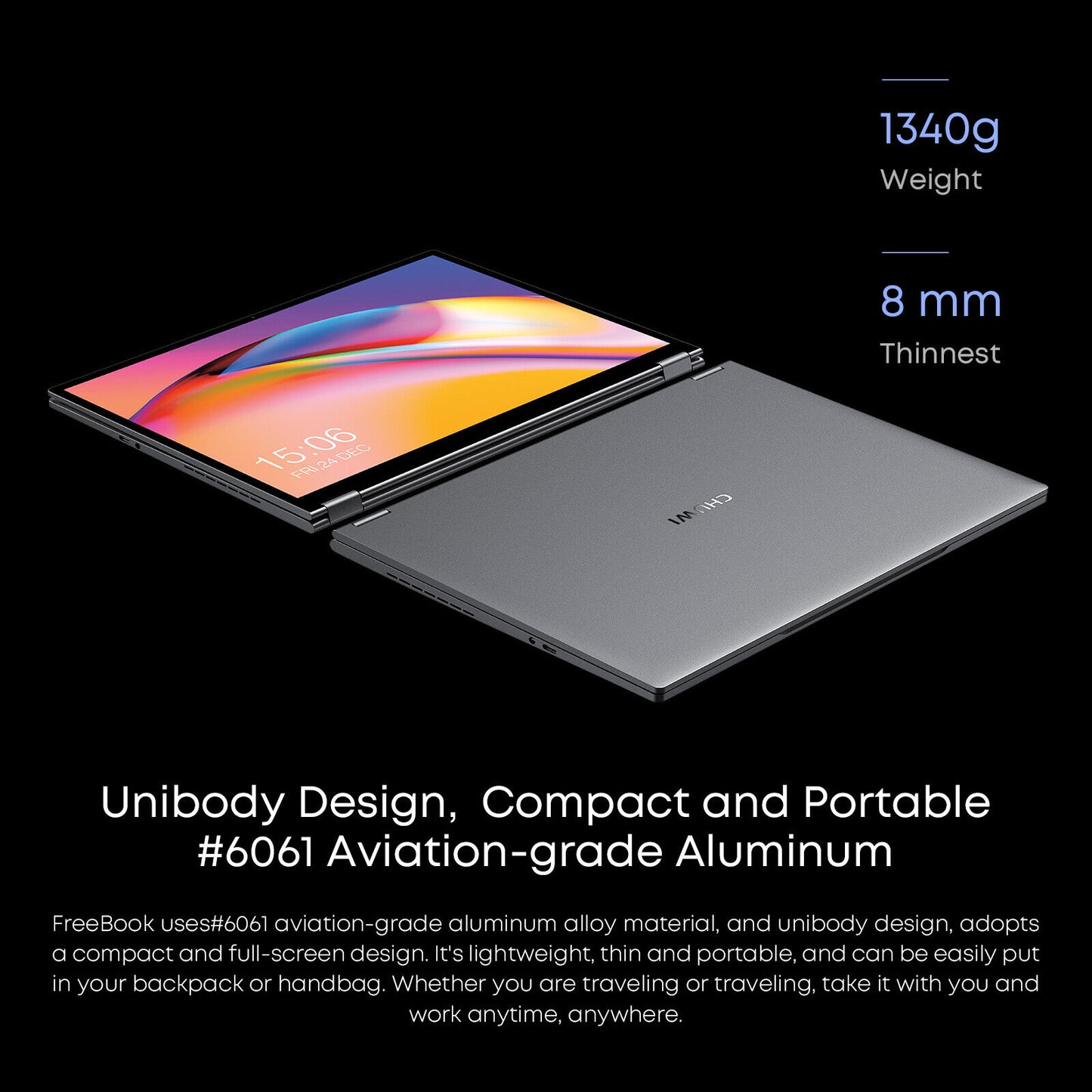 CHUWI FreeBook 13.5'' Touchscreen Laptop Intel Celeron N5100 360 Rotation 12+512