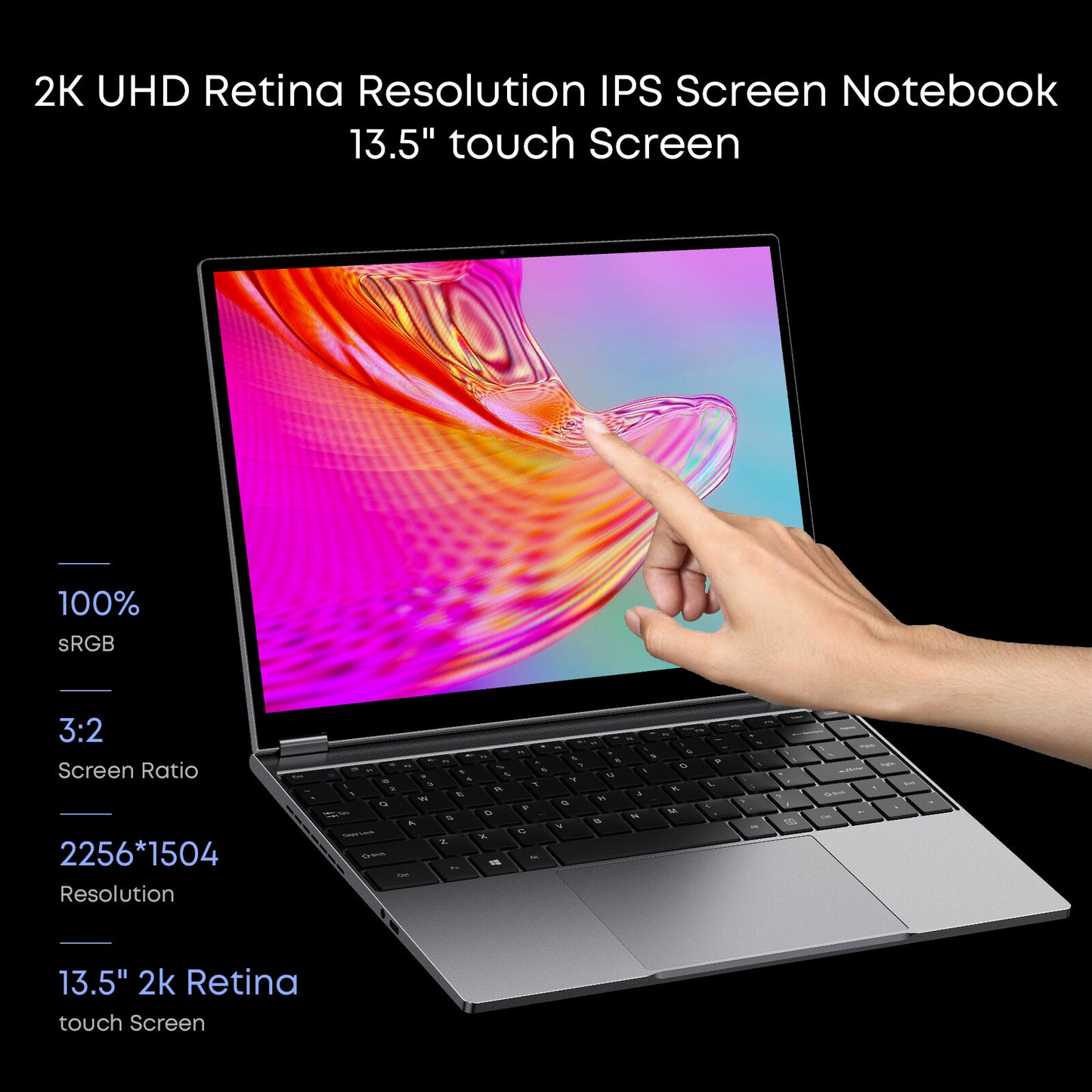 CHUWI FreeBook 13.5'' Touchscreen Laptop Intel Celeron N5100 360 Rotation 12+512