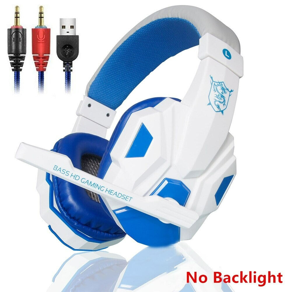Wired Gaming Headsets Over-ear Headphones with Mic Stereo Earphones Deep Bass fo