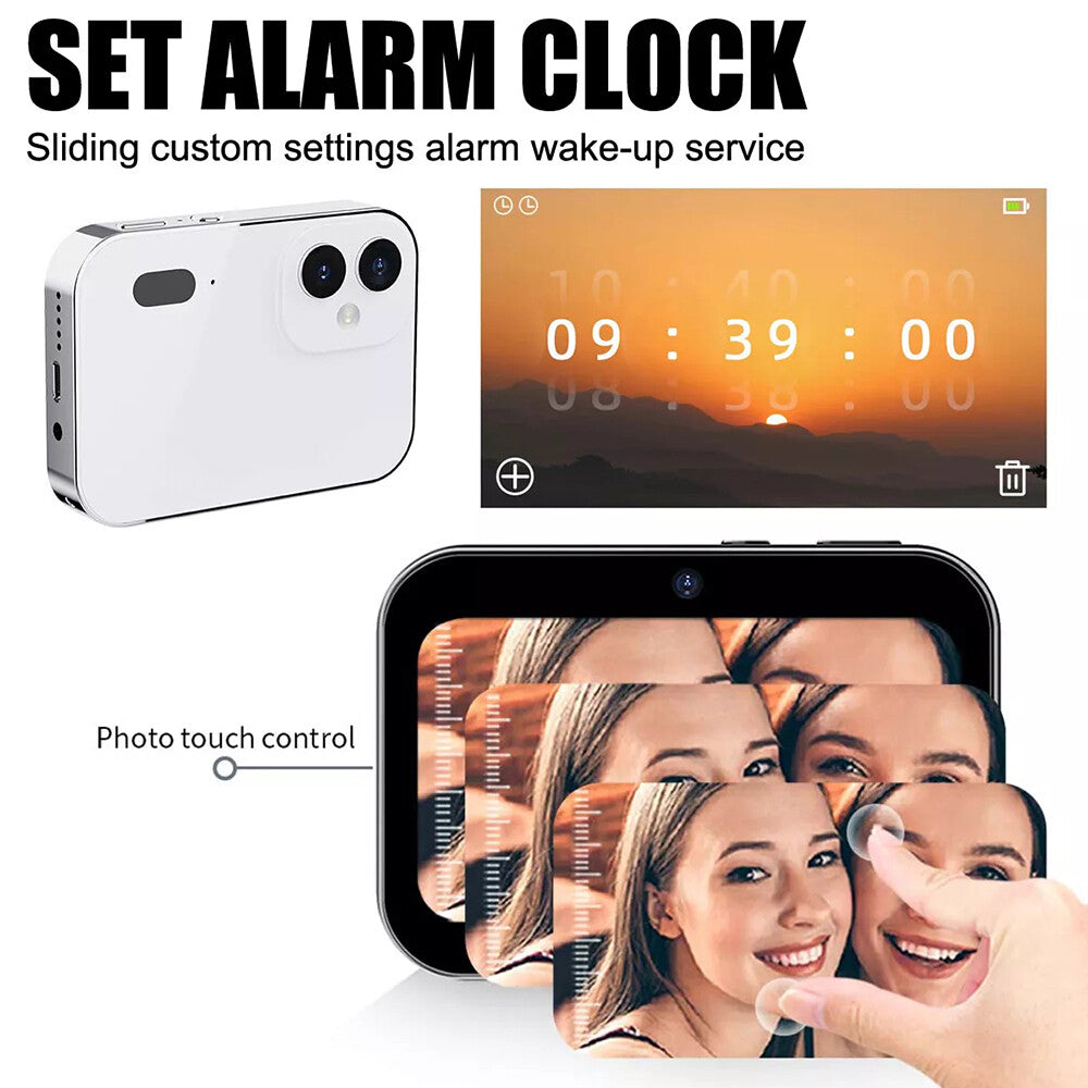 64MP 4K Digital Camera 16X 3 Lens Touch Screen Camera Music Player OTG 3600mAh