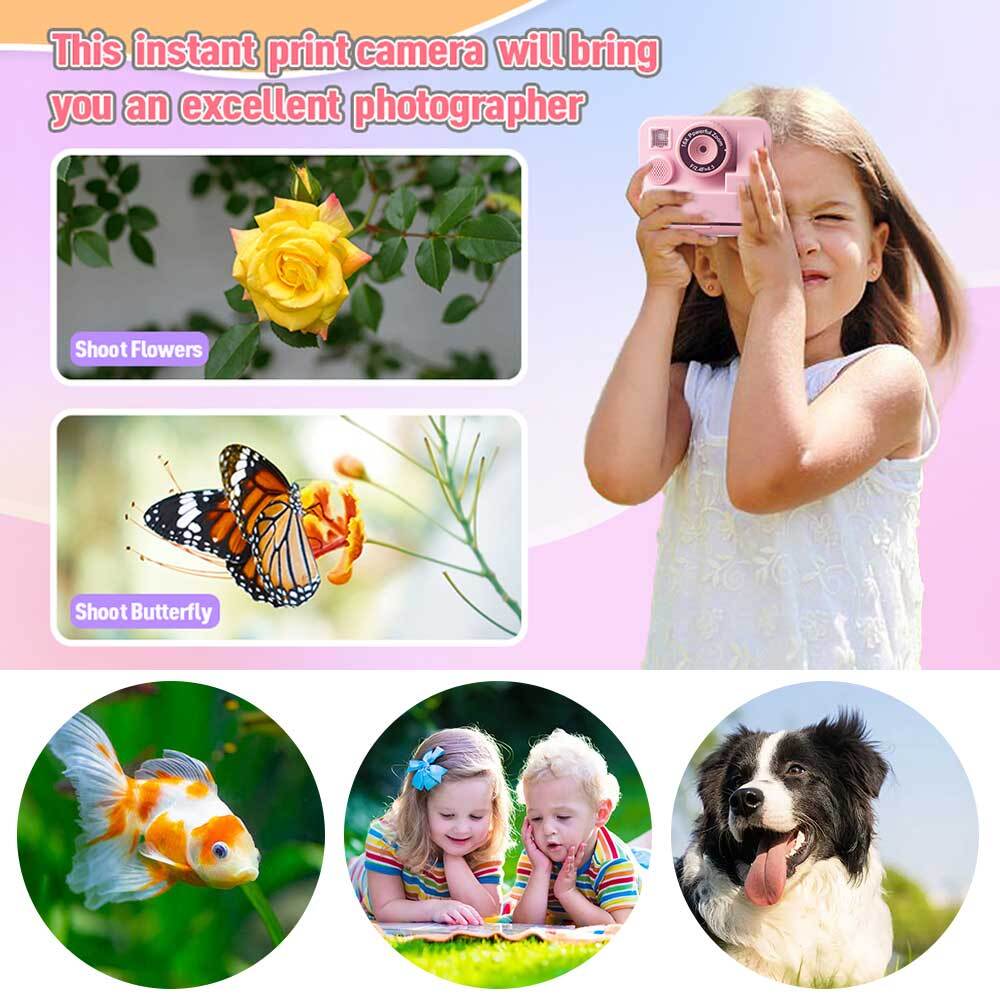 1080P Kids Camera Instant Print 32GB Instant Cameras That Print Photos Gifts  m