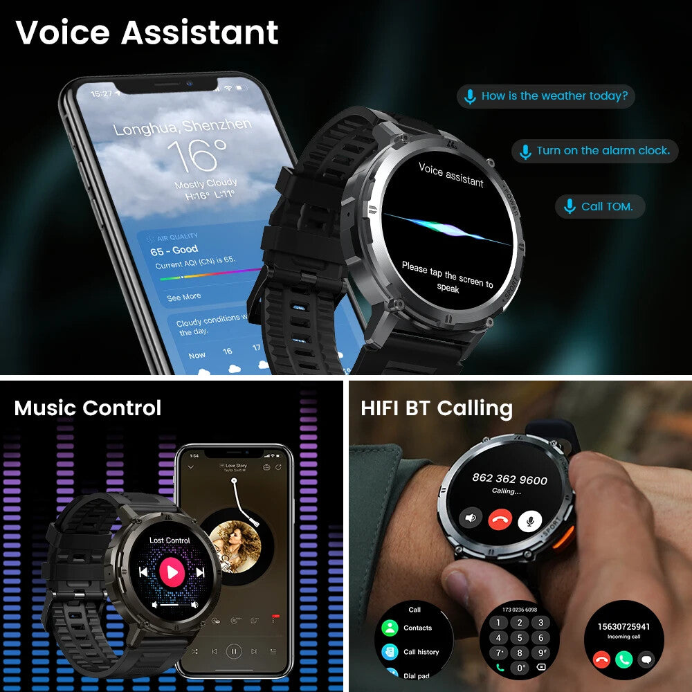 Smartwatches For Men SmartWatch Digital Fitness Electronic 5ATM Waterproof Sport