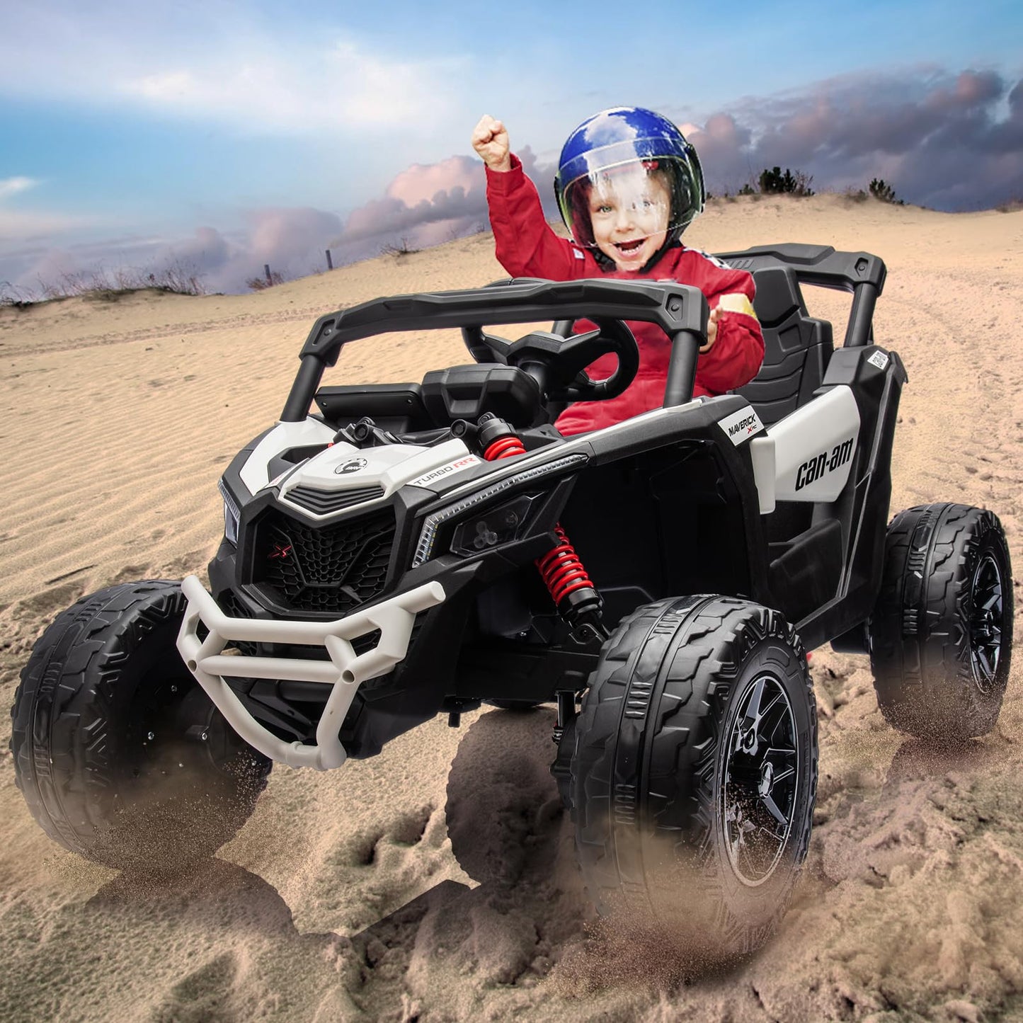 Can-Am Licensed 12V Ride on UTV Car for Kids Electric Fun Toys 4WD Off-Road Quad