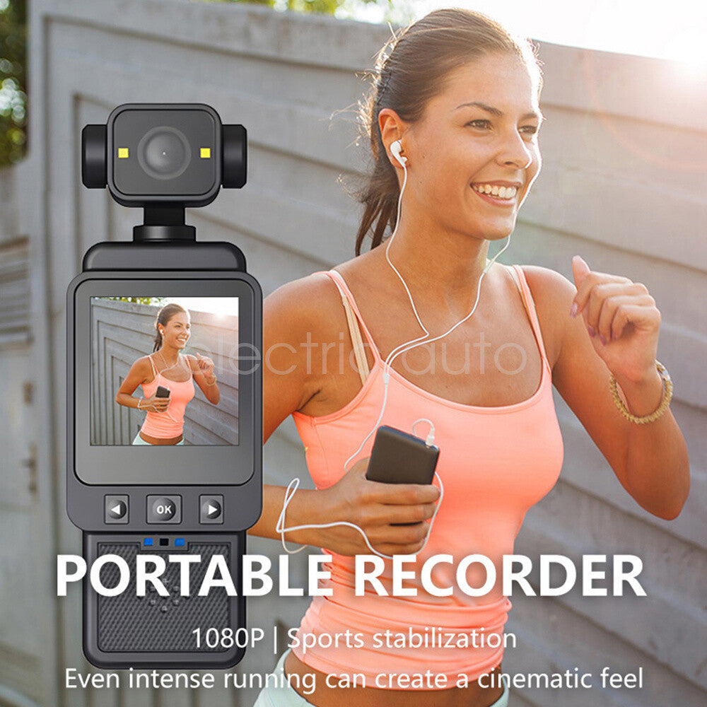 WiFi Camera with Screen 360° Rotatable Lens 1080P HD Photo Video Audio Recorder