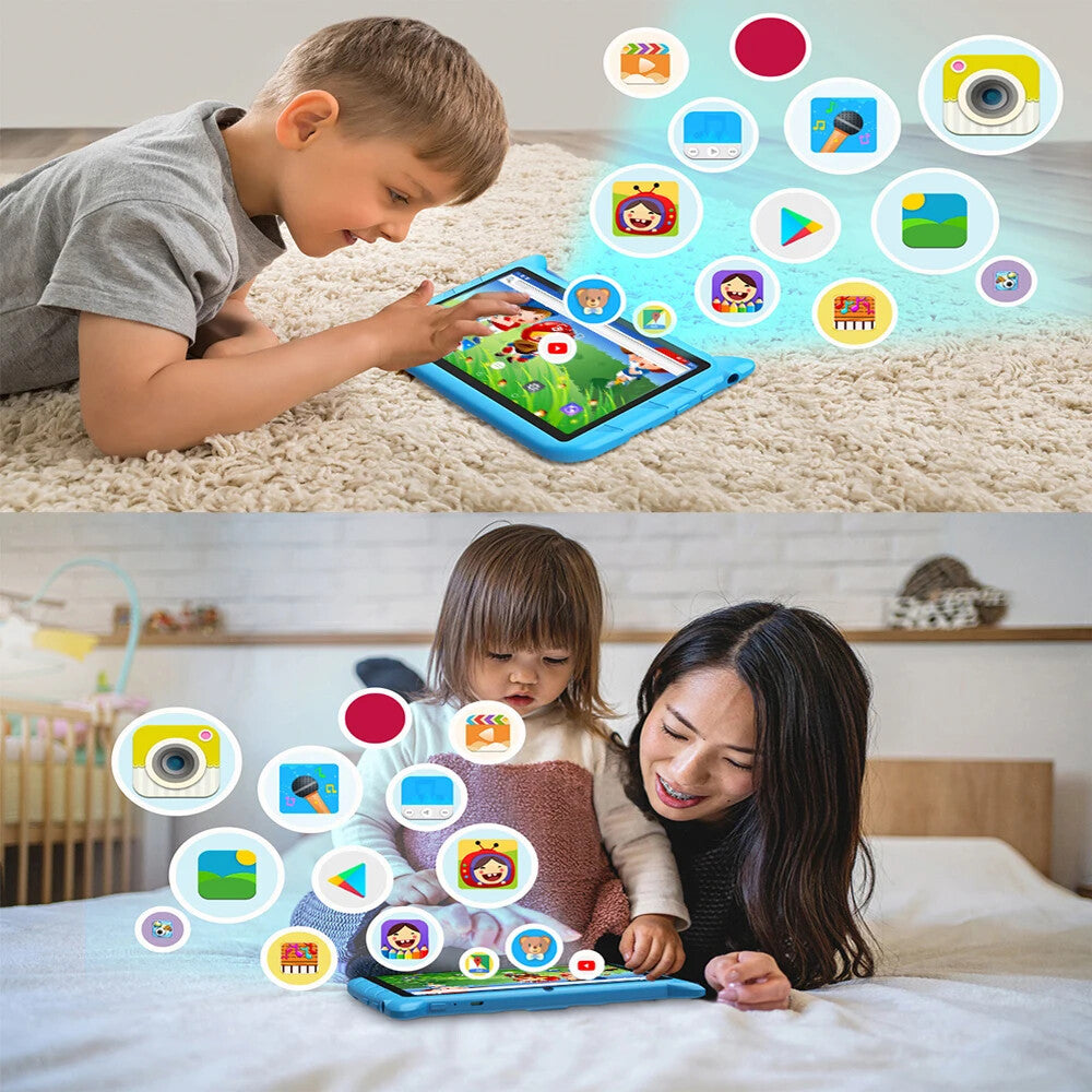 Kid Tablet Android 13, 4GB RAM 1TB Expand,5G WiFi,Dual Camera, Children's Gift